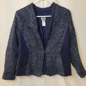 Women's Navy Tweed ANNI KUAN Blazer